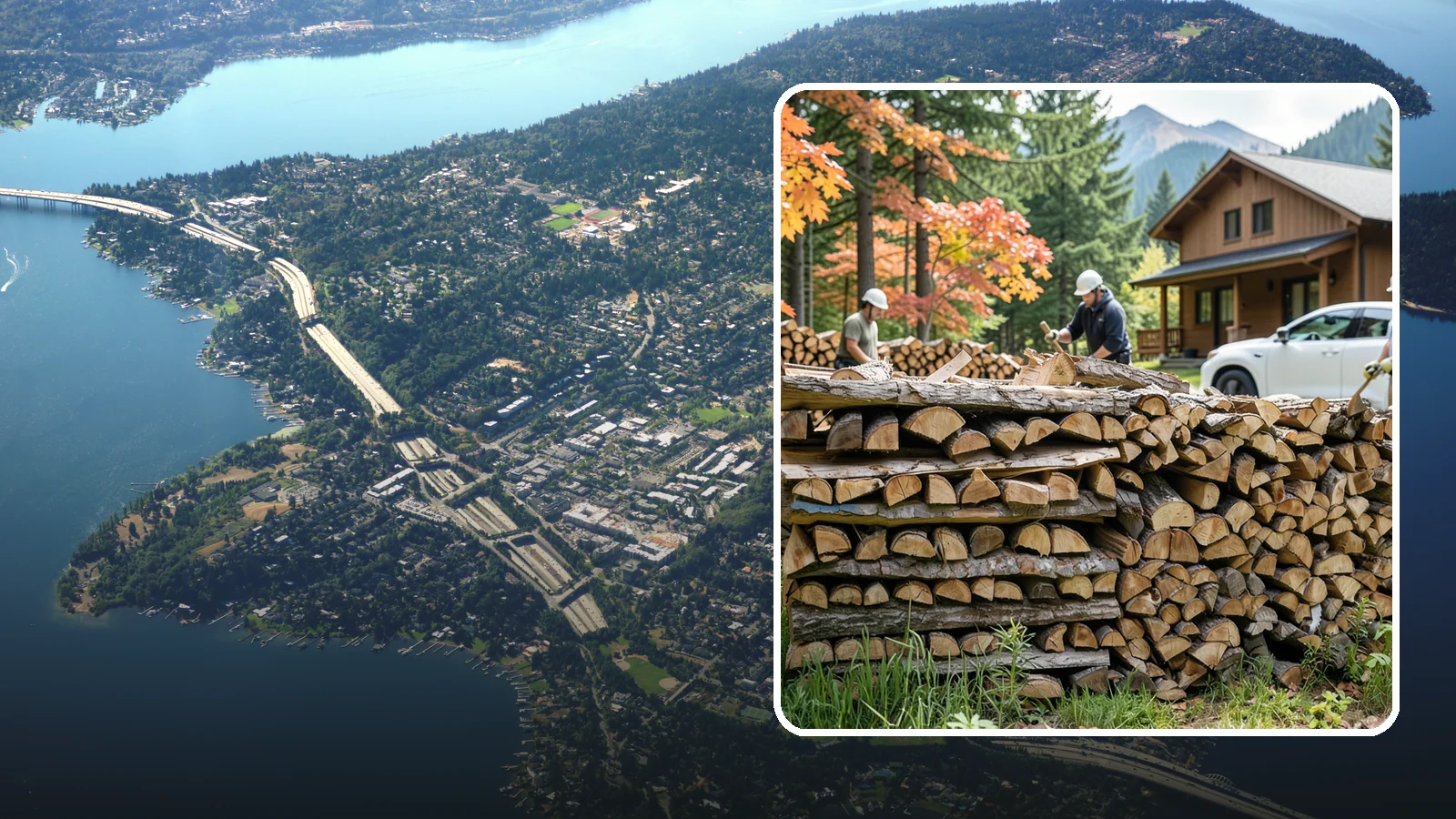 Vacation Rental Firewood in Mercer Island, King County, WA - Turnkey firewood restocking for vacation rentals so guests always find a full woodpile.
