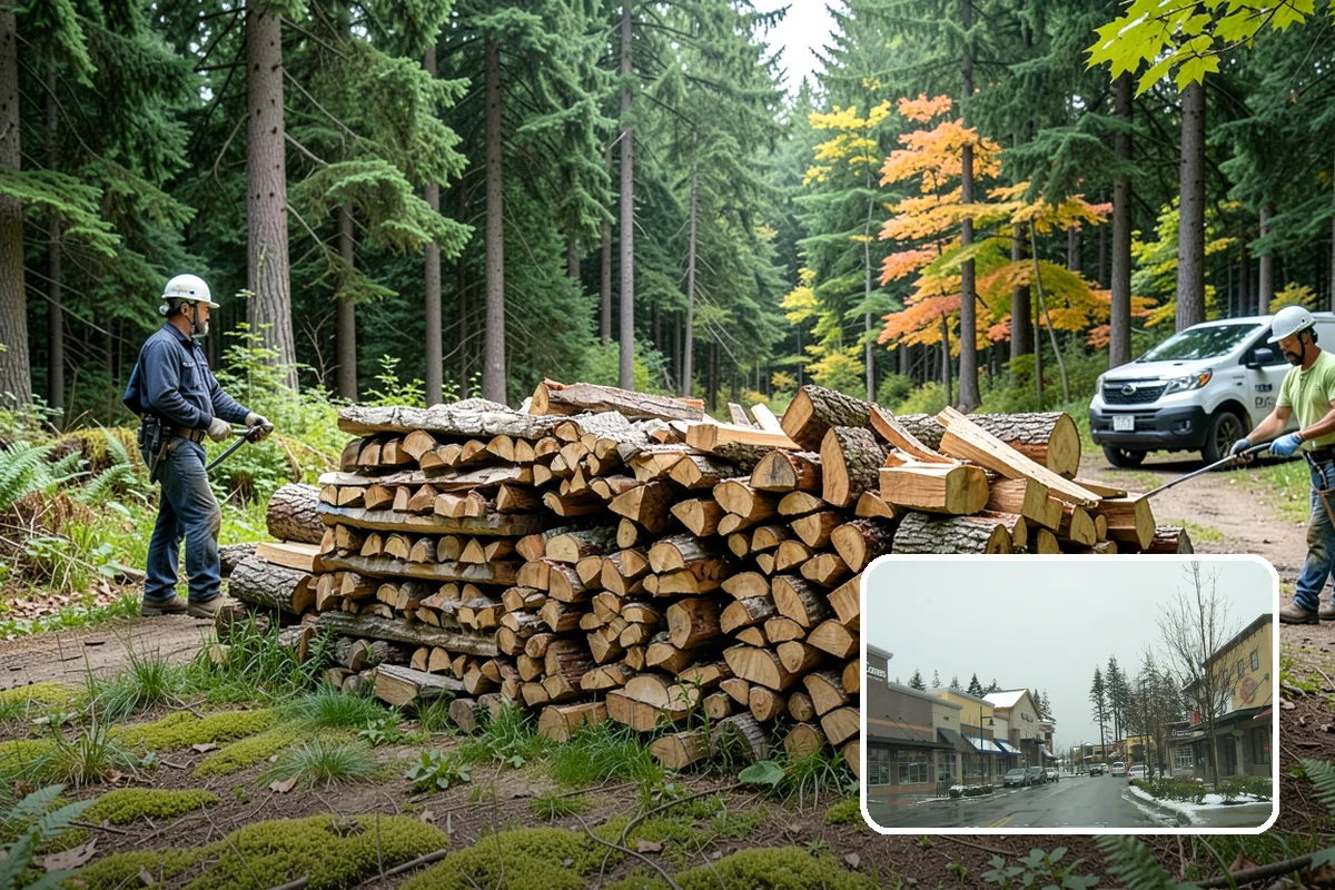 Vacation Rental Firewood in Mill Creek, Snohomish County, WA - Guests arrive to a stocked, ready-to-burn woodpile
