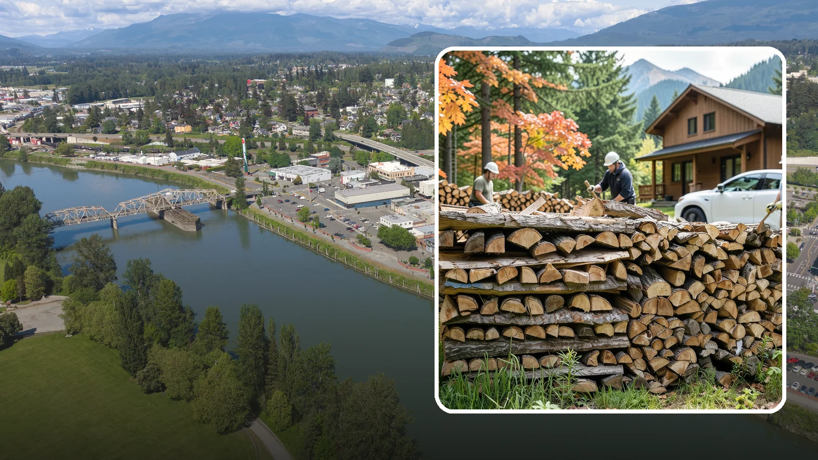 Vacation Rental Firewood in Mount Vernon, Skagit County, WA - Turnkey firewood restocking for vacation rentals so guests always find a full woodpile.