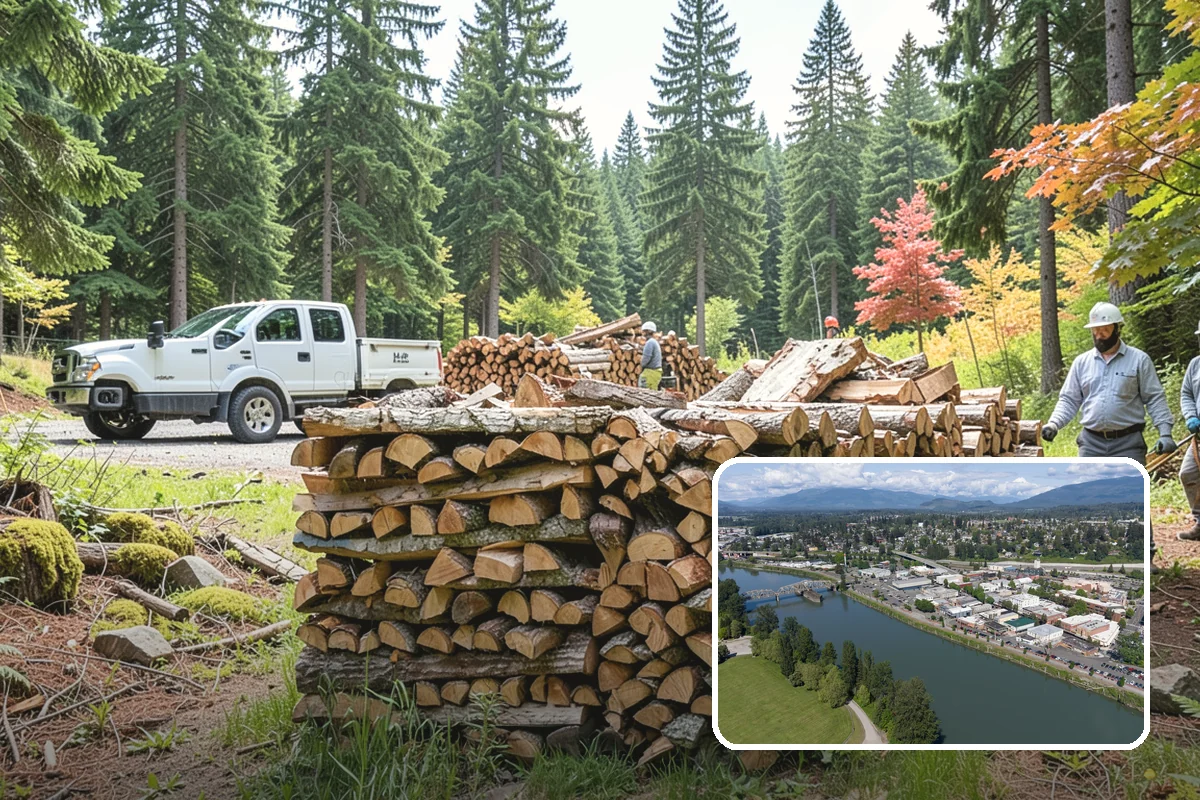 Vacation Rental Firewood in Mount Vernon, Skagit County, WA - Guests arrive to a stocked, ready-to-burn woodpile