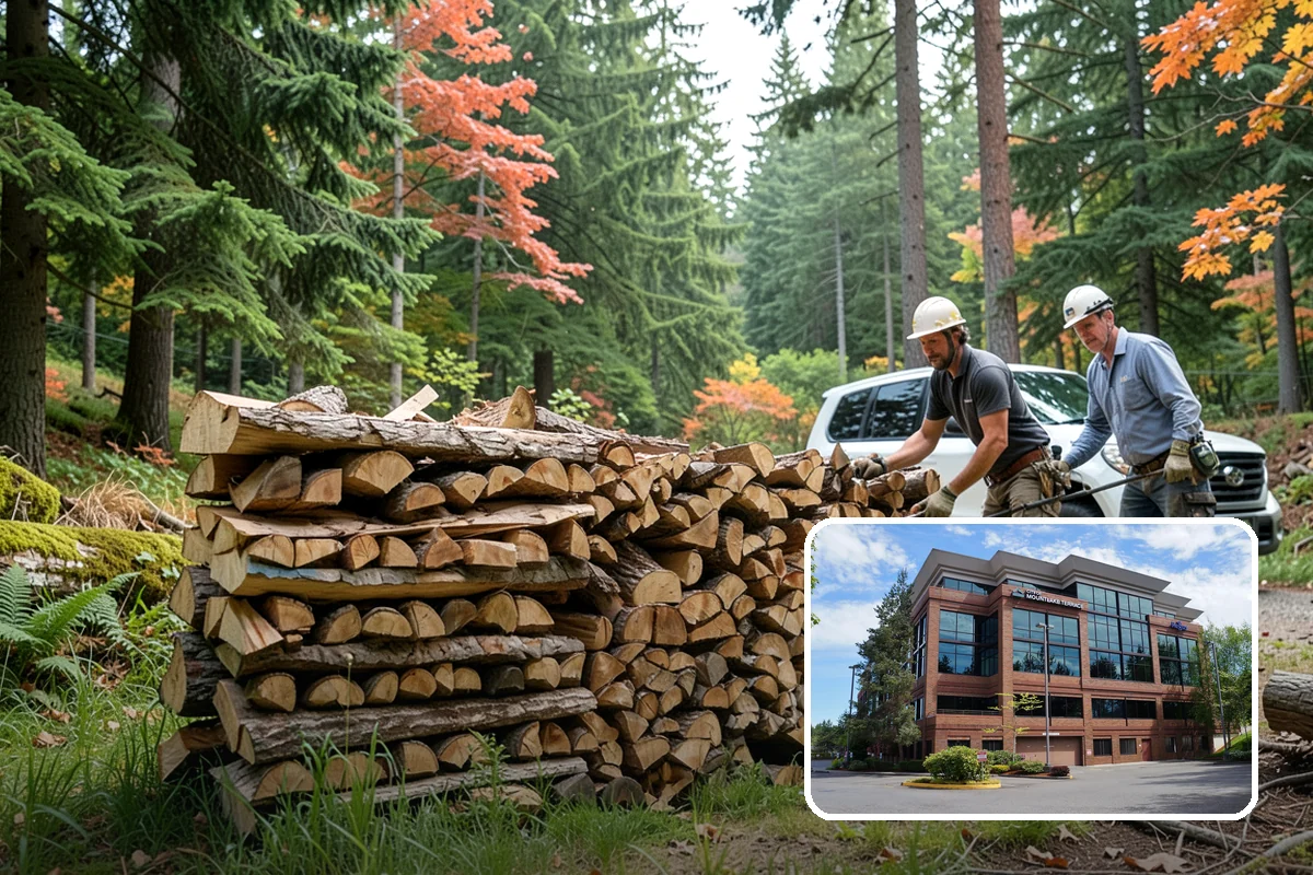 Vacation Rental Firewood in Mountlake Terrace, Snohomish County, WA - Guests arrive to a stocked, ready-to-burn woodpile