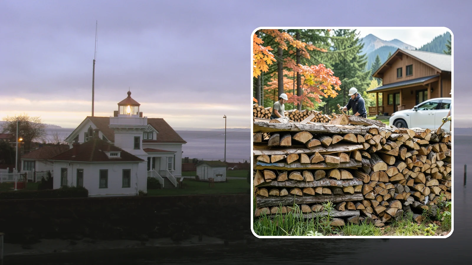 Vacation Rental Firewood in Mukilteo, Snohomish County, WA - Turnkey firewood restocking for vacation rentals so guests always find a full woodpile.