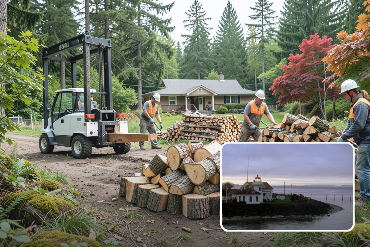 Vacation Rental Firewood in Mukilteo, Snohomish County, WA - Guests arrive to a stocked, ready-to-burn woodpile