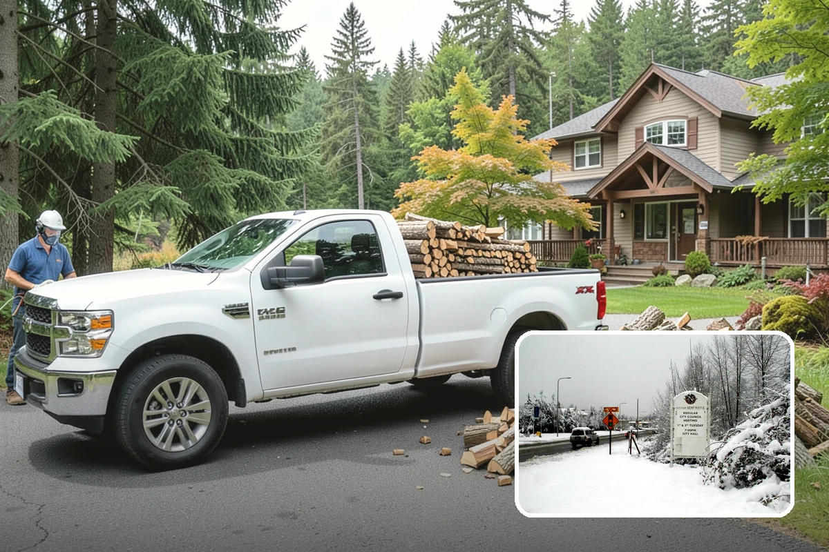 Vacation Rental Firewood in Newcastle, King County, WA - Guests arrive to a stocked, ready-to-burn woodpile