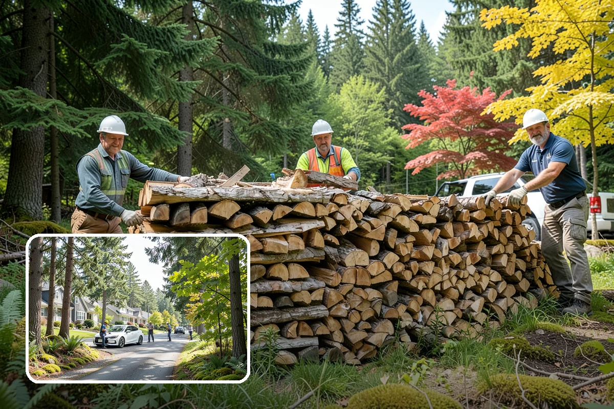 Vacation Rental Firewood in Normandy Park, King County, WA - Guests arrive to a stocked, ready-to-burn woodpile