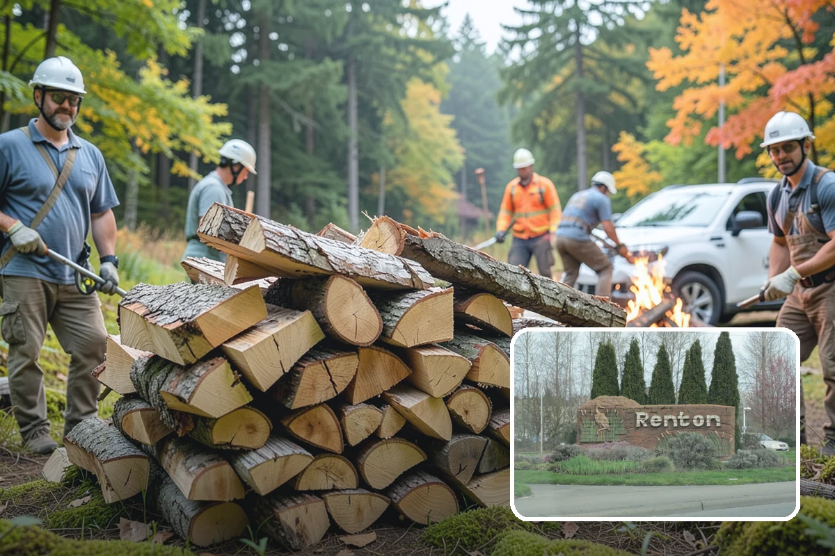 Vacation Rental Firewood in Renton, King County, WA - Guests arrive to a stocked, ready-to-burn woodpile
