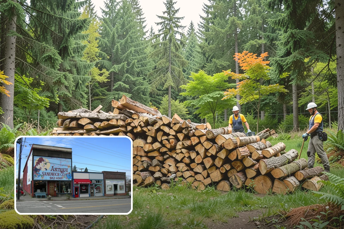 Vacation Rental Firewood in Ruston, Pierce County, WA - Guests arrive to a stocked, ready-to-burn woodpile