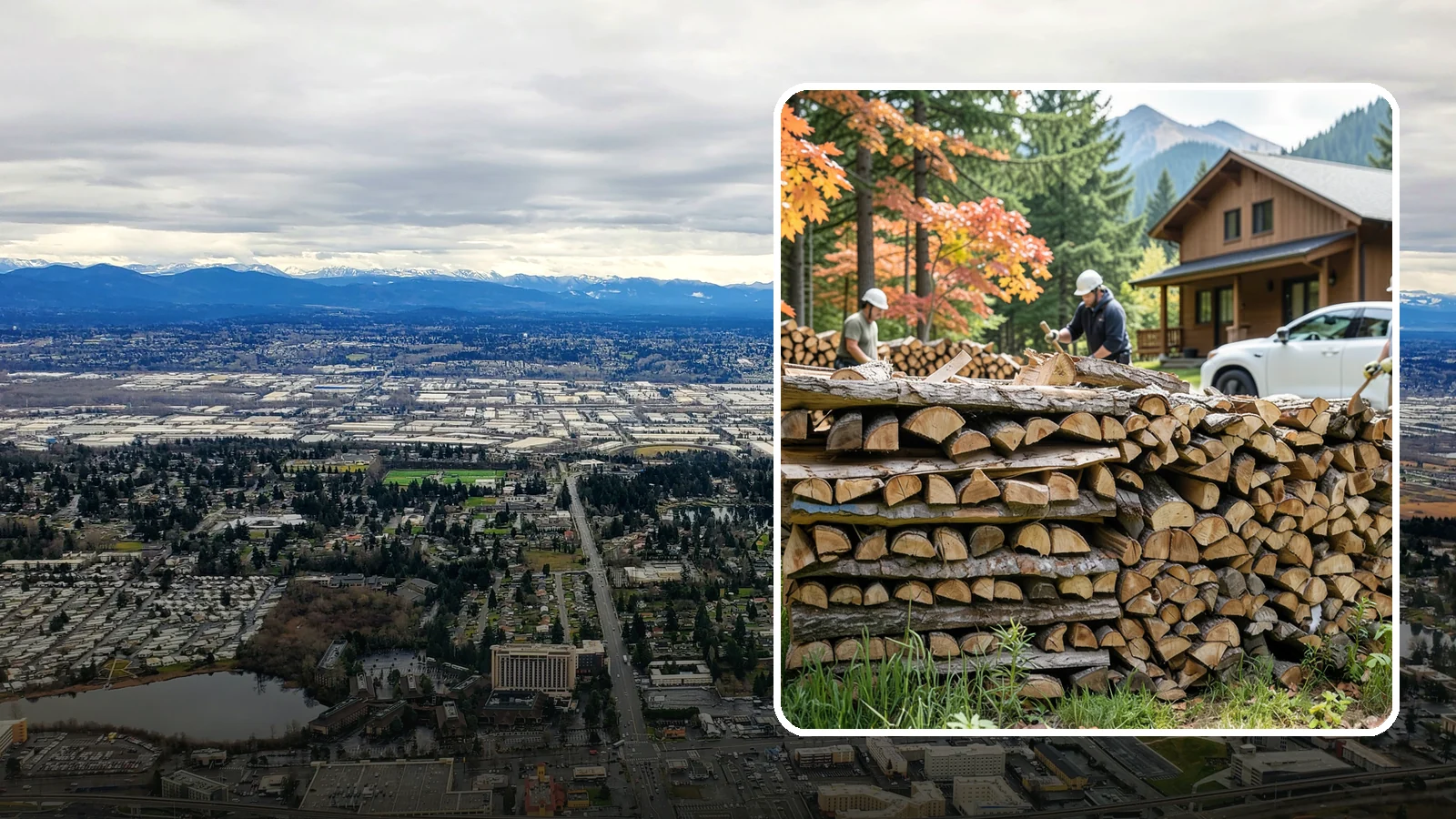 Vacation Rental Firewood in SeaTac, King County, WA - Turnkey firewood restocking for vacation rentals so guests always find a full woodpile.