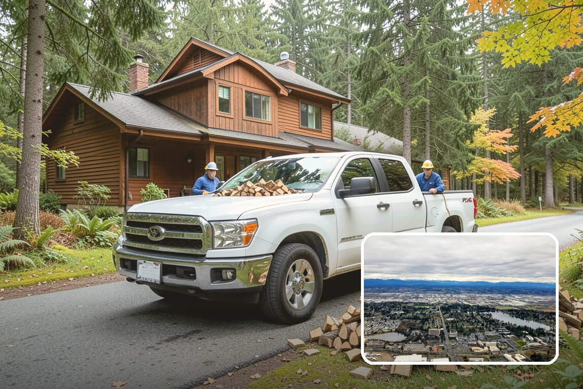 Vacation Rental Firewood in SeaTac, King County, WA - Guests arrive to a stocked, ready-to-burn woodpile