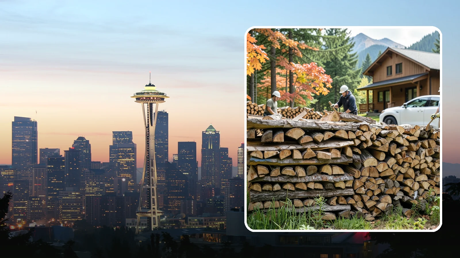 Vacation Rental Firewood in Seattle, King County, WA - Turnkey firewood restocking for vacation rentals so guests always find a full woodpile.