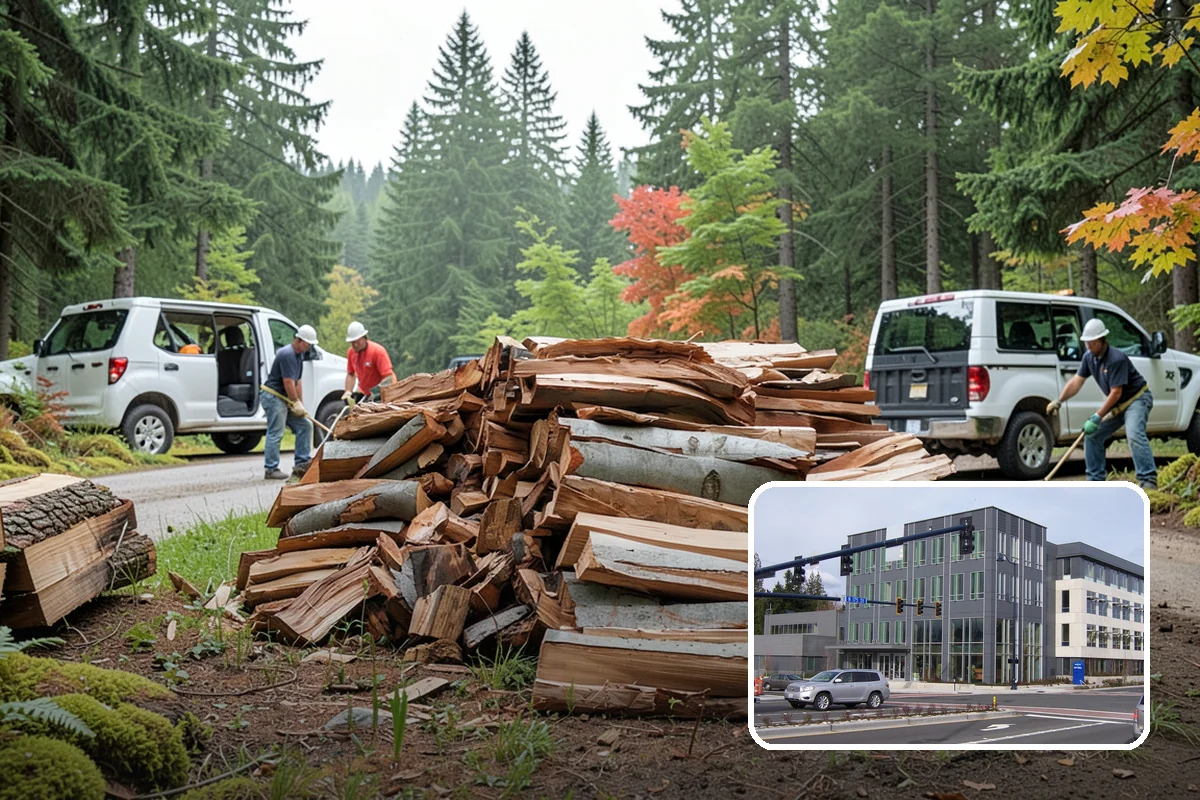 Vacation Rental Firewood in Shoreline, King County, WA - Guests arrive to a stocked, ready-to-burn woodpile
