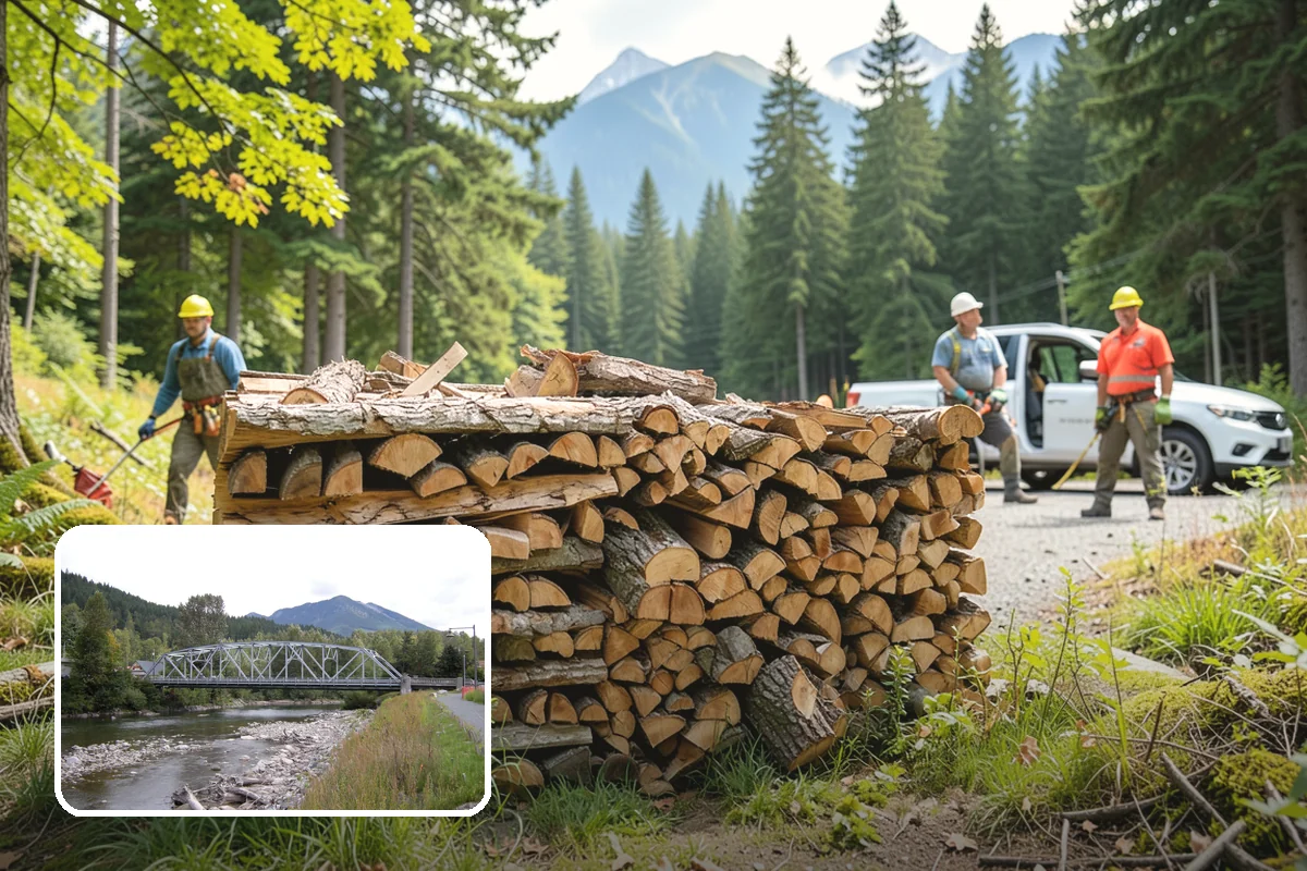 Vacation Rental Firewood in Skykomish, King County, WA - Guests arrive to a stocked, ready-to-burn woodpile