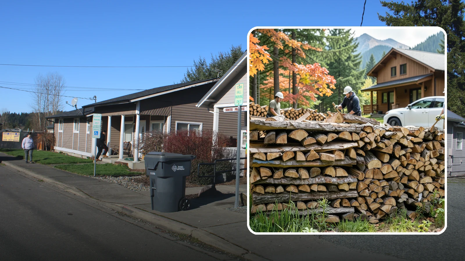 Vacation Rental Firewood in South Prairie, Pierce County, WA - Turnkey firewood restocking for vacation rentals so guests always find a full woodpile.