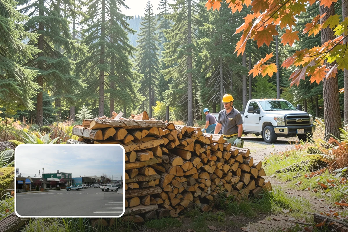 Vacation Rental Firewood in Stanwood, Snohomish County, WA - Guests arrive to a stocked, ready-to-burn woodpile