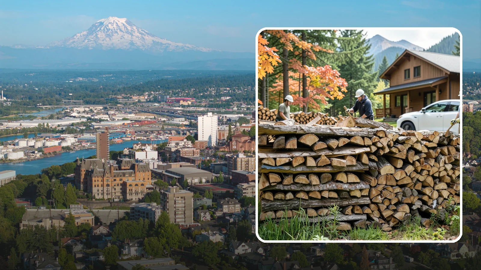 Vacation Rental Firewood in Tacoma, Pierce County, WA - Turnkey firewood restocking for vacation rentals so guests always find a full woodpile.