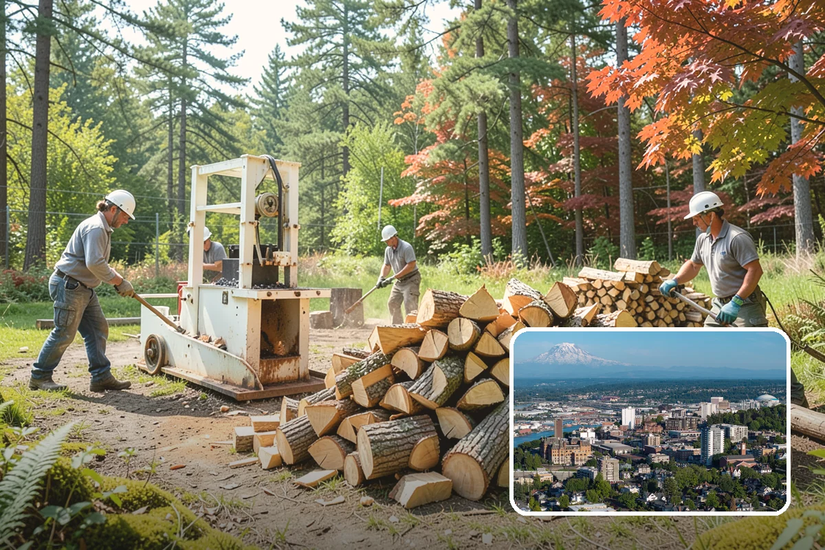 Vacation Rental Firewood in Tacoma, Pierce County, WA - Guests arrive to a stocked, ready-to-burn woodpile