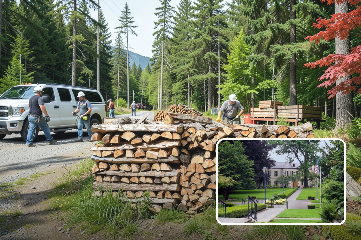 Vacation Rental Firewood in Woodinville, King County, WA - Guests arrive to a stocked, ready-to-burn woodpile
