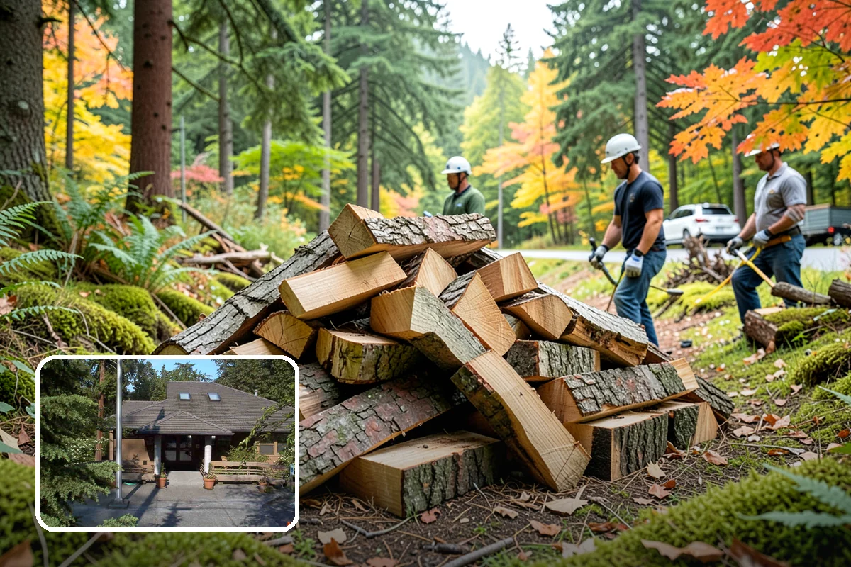 Vacation Rental Firewood in Yarrow Point, King County, WA - Guests arrive to a stocked, ready-to-burn woodpile