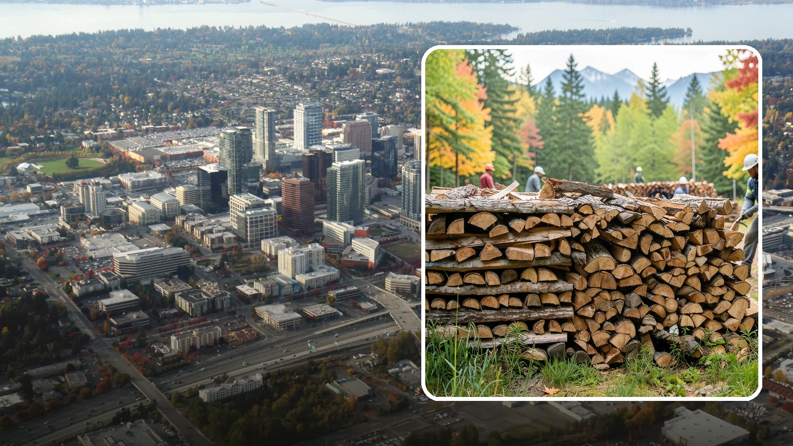 Wedding Firewood in Bellevue, King County, WA - We supply clean, seasoned firewood for Pacific Northwest weddings so ceremony and reception fires light beautifully on the big...