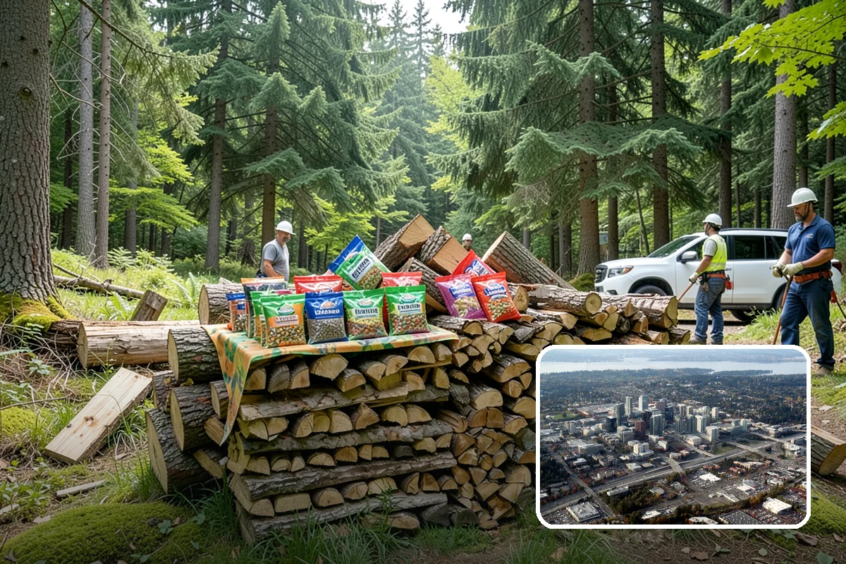 Wedding Firewood in Bellevue, King County, WA - Fully seasoned wood that lights cleanly on cue