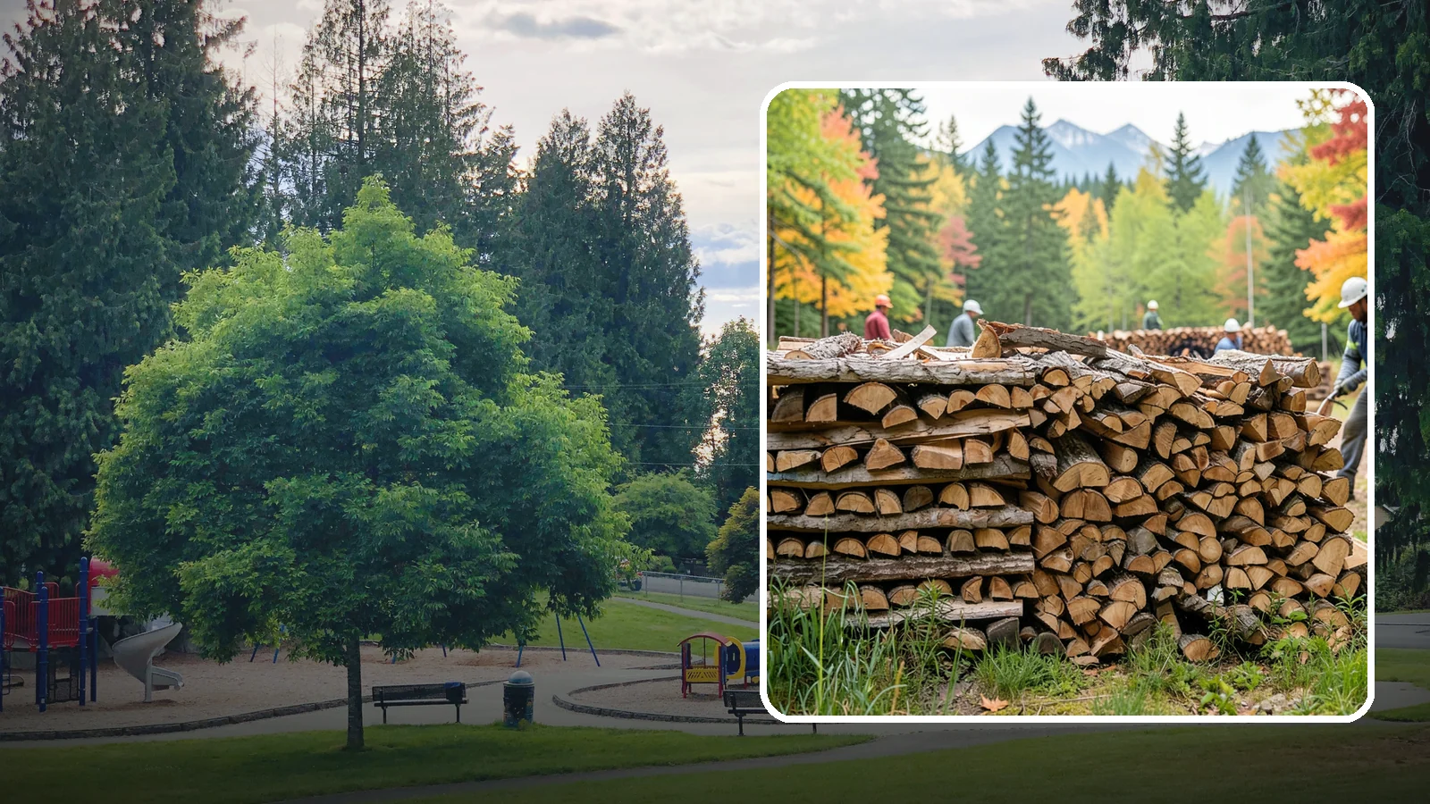 Wedding Firewood in Bonney Lake, Pierce County, WA - We supply clean, seasoned firewood for Pacific Northwest weddings so ceremony and reception fires light beautifully on the big...