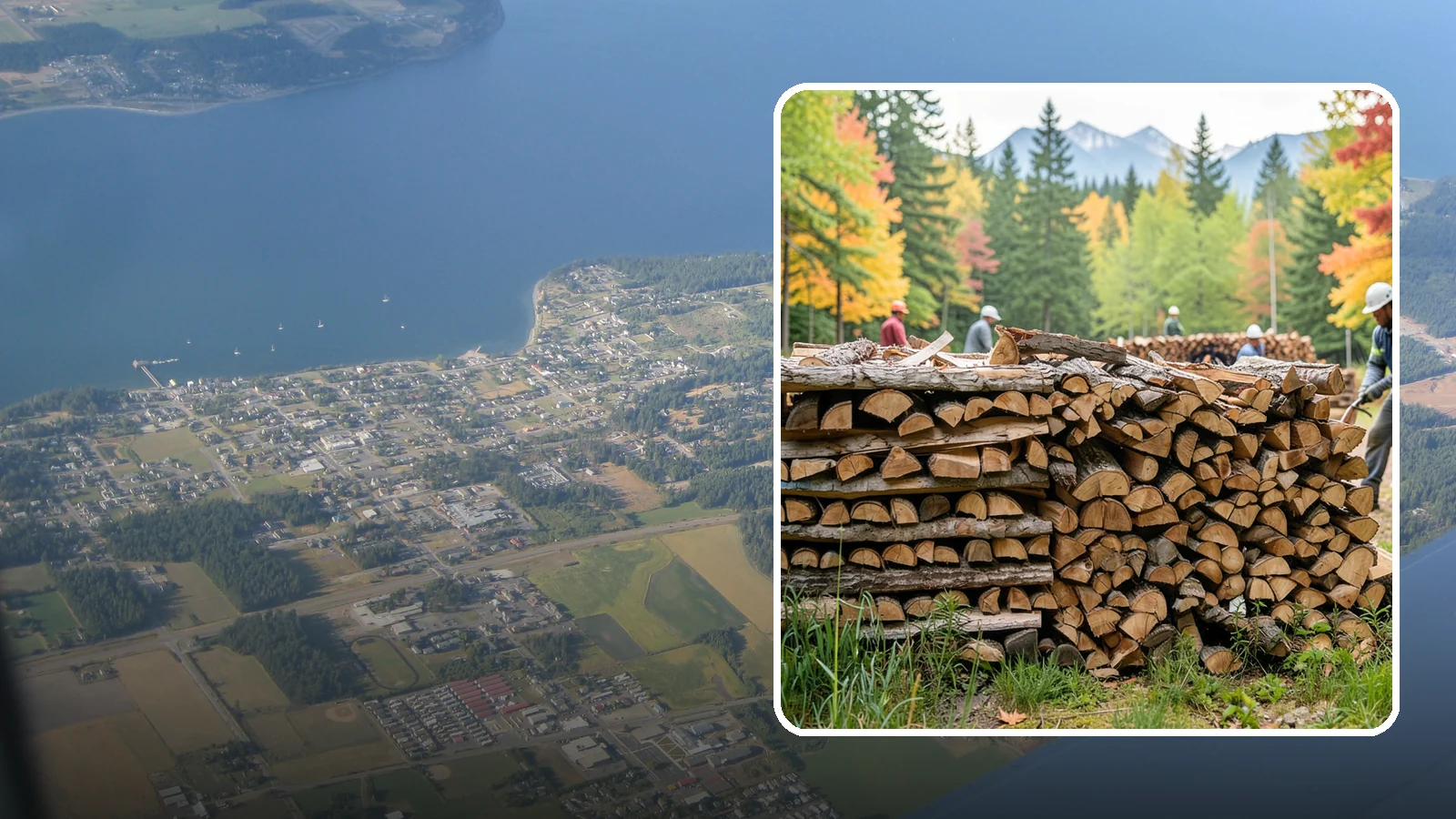 Wedding Firewood in Coupeville, Island County, WA - We supply clean, seasoned firewood for Pacific Northwest weddings so ceremony and reception fires light beautifully on the big...