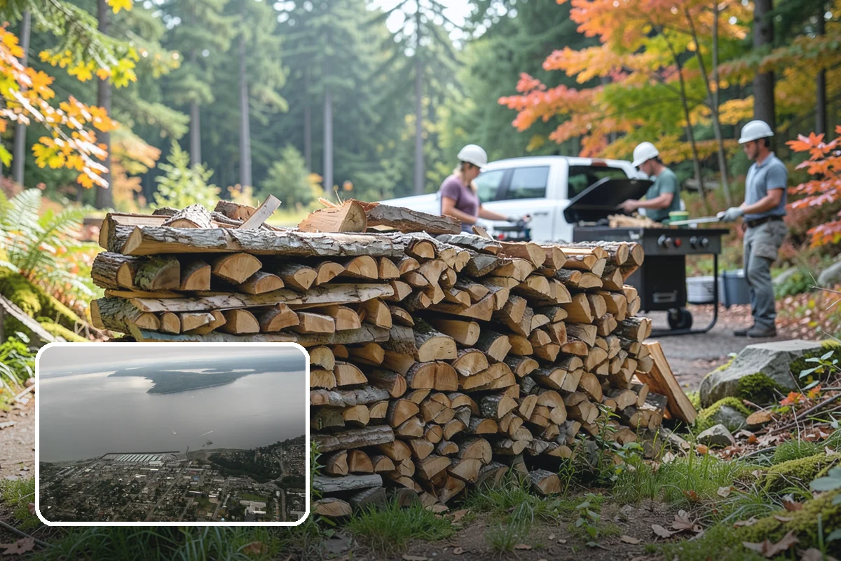 Wedding Firewood in Des Moines, King County, WA - Fully seasoned wood that lights cleanly on cue