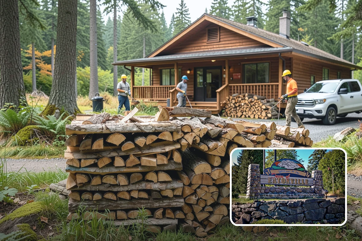 Wedding Firewood in Eatonville, Pierce County, WA - Fully seasoned wood that lights cleanly on cue