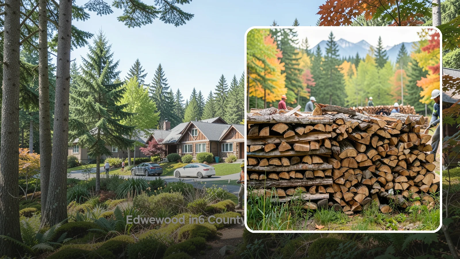 Wedding Firewood in Edgewood, Pierce County, WA - We supply clean, seasoned firewood for Pacific Northwest weddings so ceremony and reception fires light beautifully on the big...