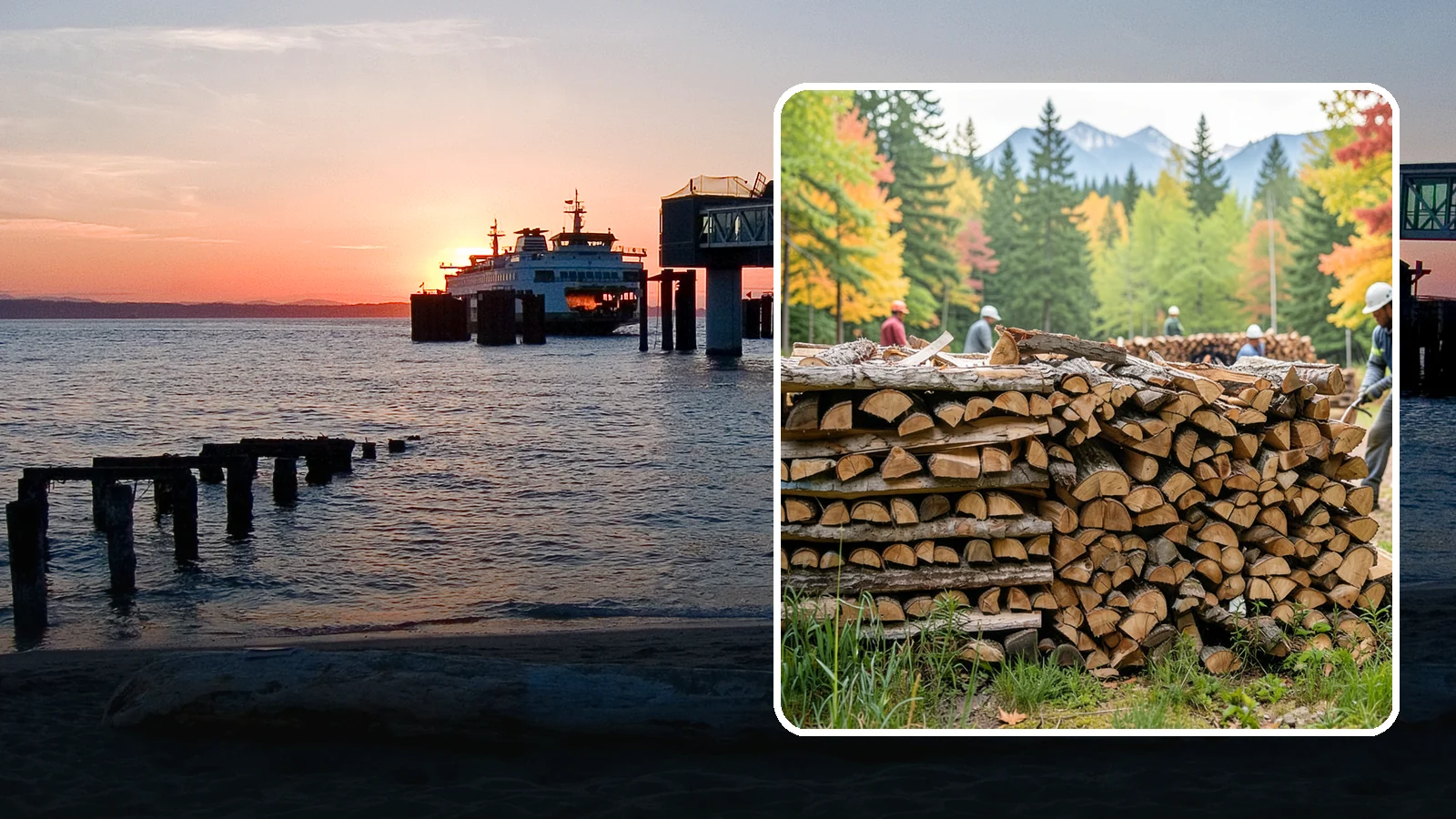 Wedding Firewood in Edmonds, Snohomish County, WA - We supply clean, seasoned firewood for Pacific Northwest weddings so ceremony and reception fires light beautifully on the big...