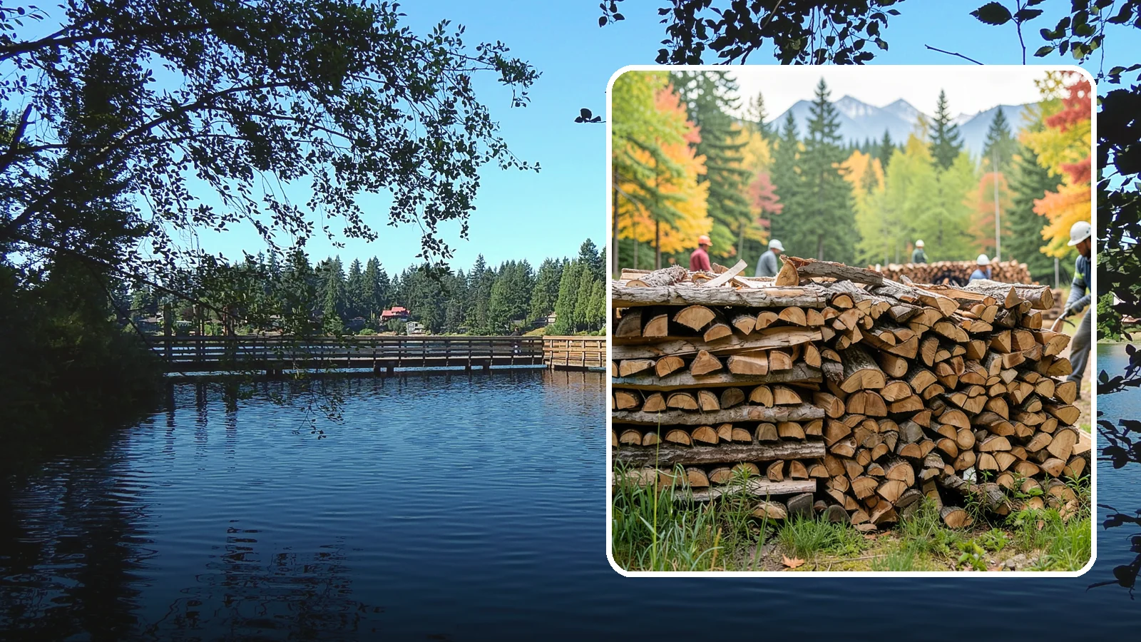 Wedding Firewood in Federal Way, King County, WA - We supply clean, seasoned firewood for Pacific Northwest weddings so ceremony and reception fires light beautifully on the big...