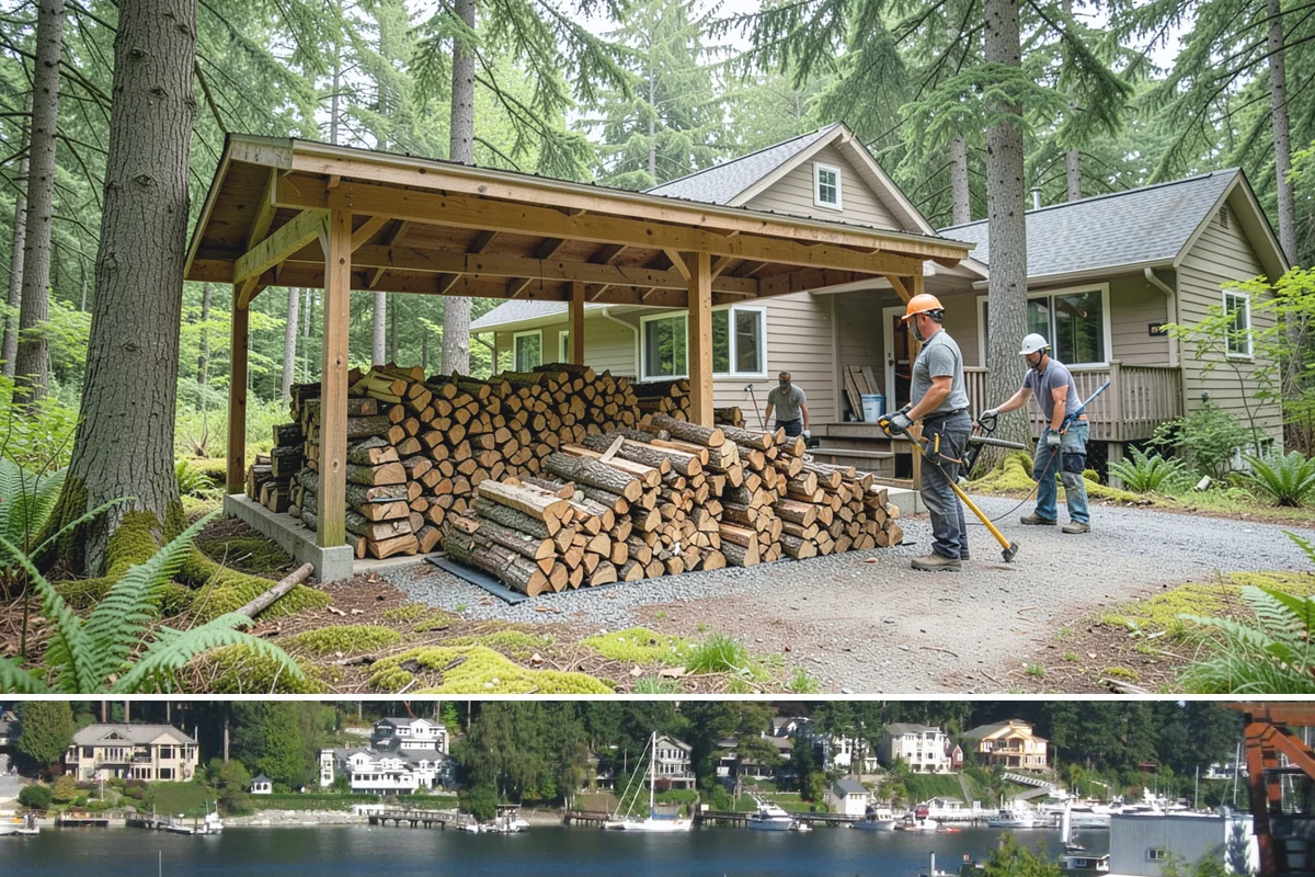Wedding Firewood in Gig Harbor, Pierce County, WA - Reserve wedding firewood early for the popular spring, summer, and fall wedding seasons.
