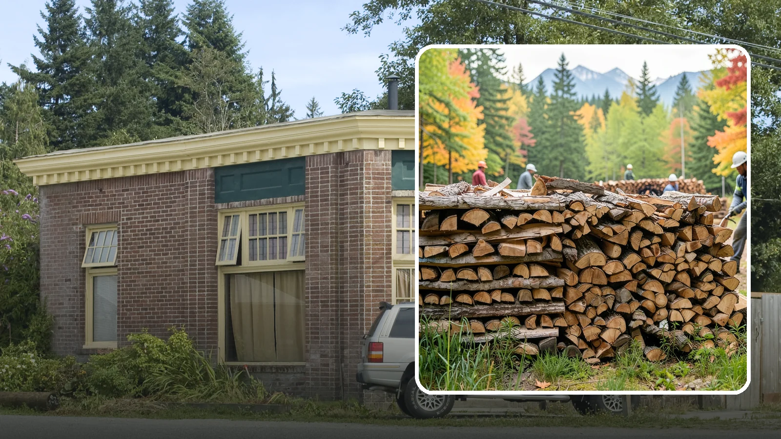 Wedding Firewood in Hamilton, Skagit County, WA - We supply clean, seasoned firewood for Pacific Northwest weddings so ceremony and reception fires light beautifully on the big...