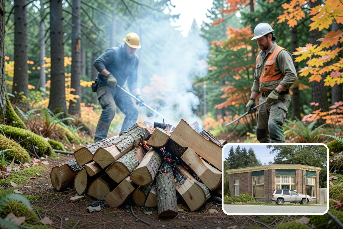 Wedding Firewood in Hamilton, Skagit County, WA - Fully seasoned wood that lights cleanly on cue