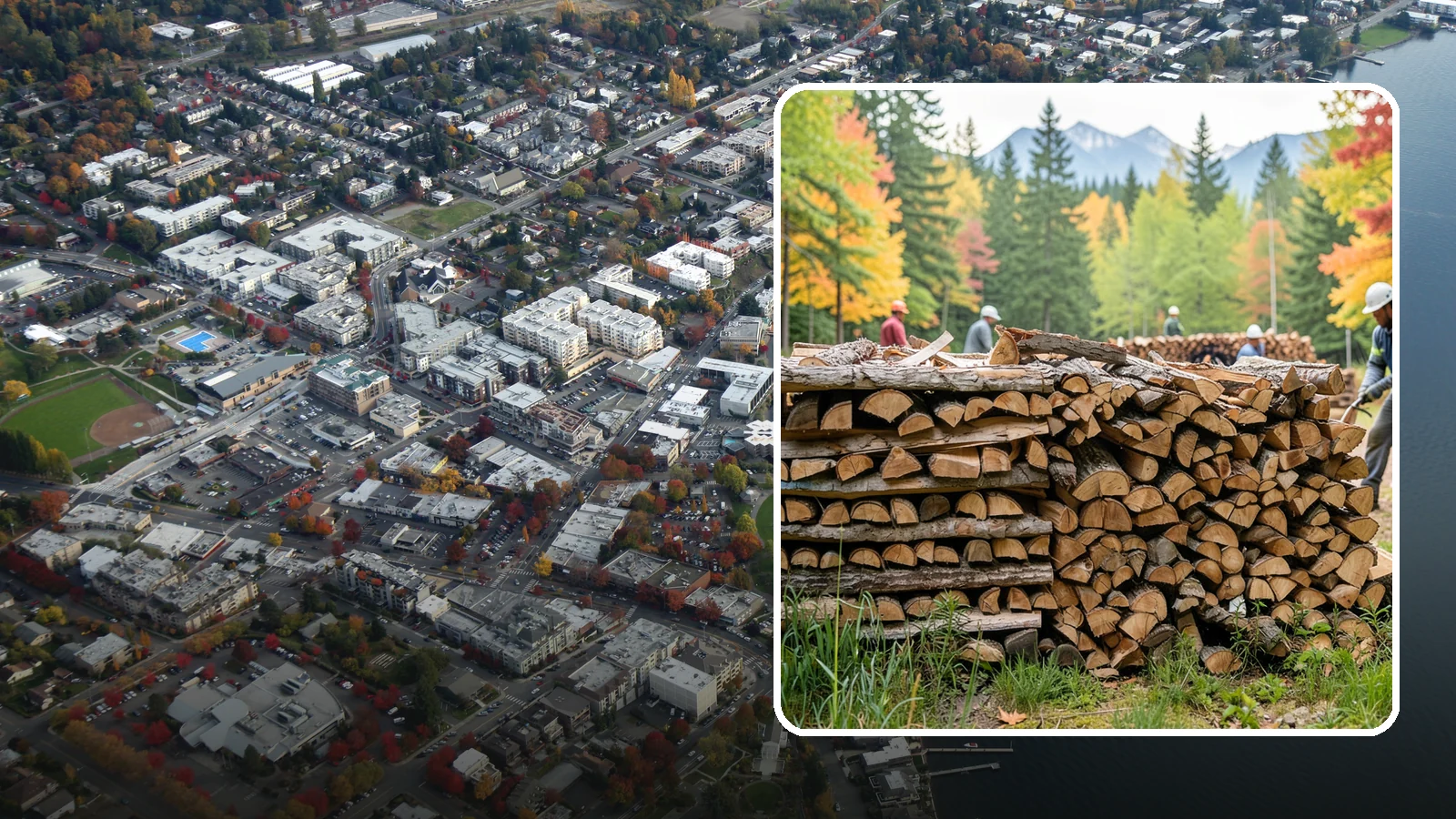 Wedding Firewood in Kirkland, King County, WA - We supply clean, seasoned firewood for Pacific Northwest weddings so ceremony and reception fires light beautifully on the big...