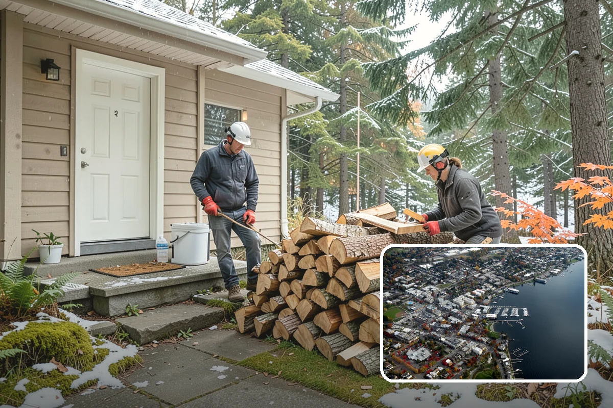 Wedding Firewood in Kirkland, King County, WA - Fully seasoned wood that lights cleanly on cue