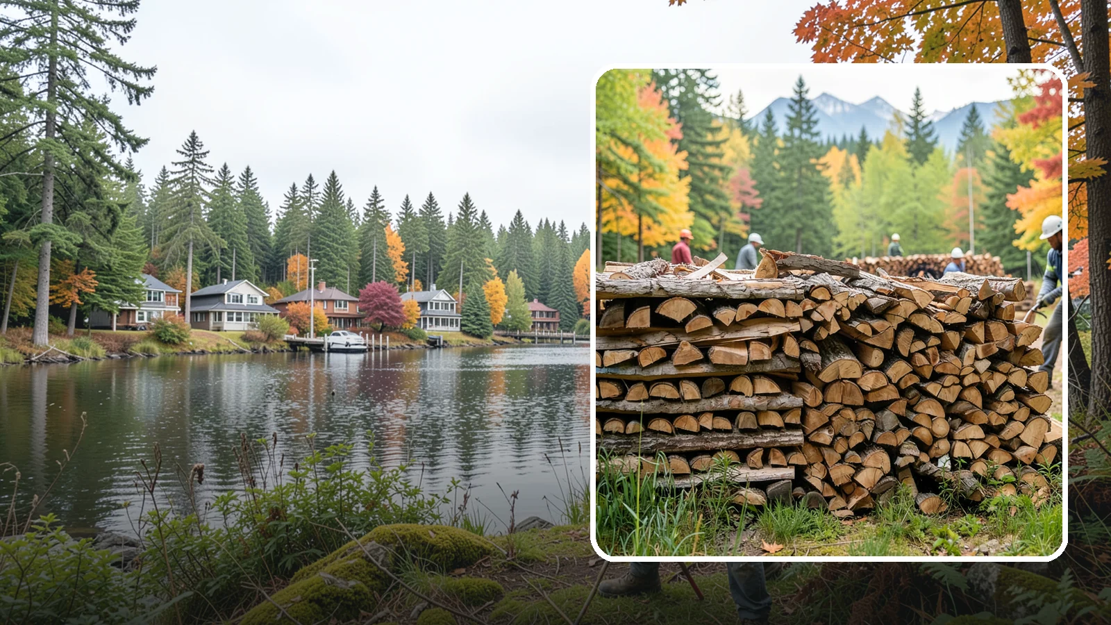 Wedding Firewood in La Conner, Skagit County, WA - We supply clean, seasoned firewood for Pacific Northwest weddings so ceremony and reception fires light beautifully on the big...