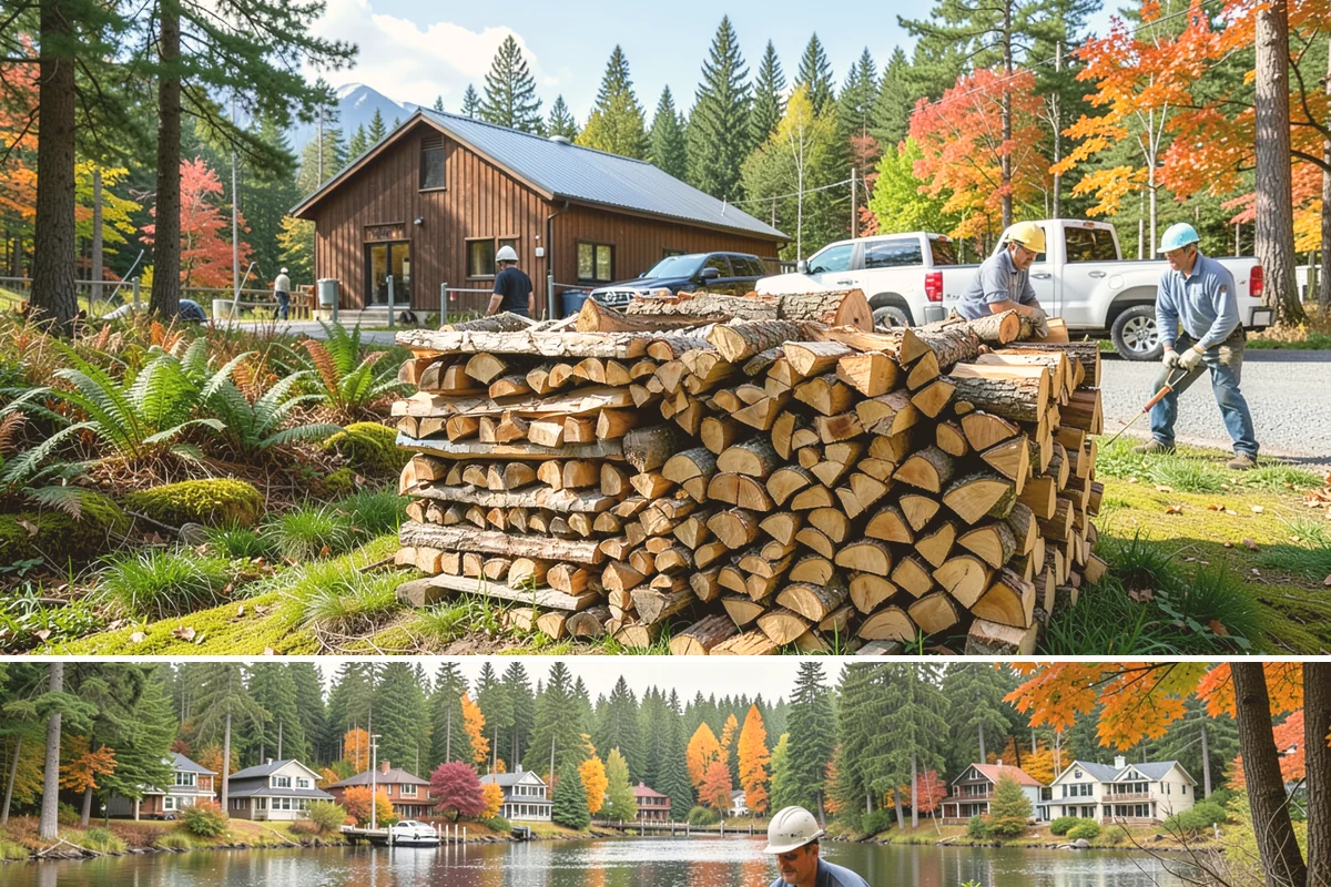 Wedding Firewood in La Conner, Skagit County, WA - Reserve wedding firewood early for the popular spring, summer, and fall wedding seasons.