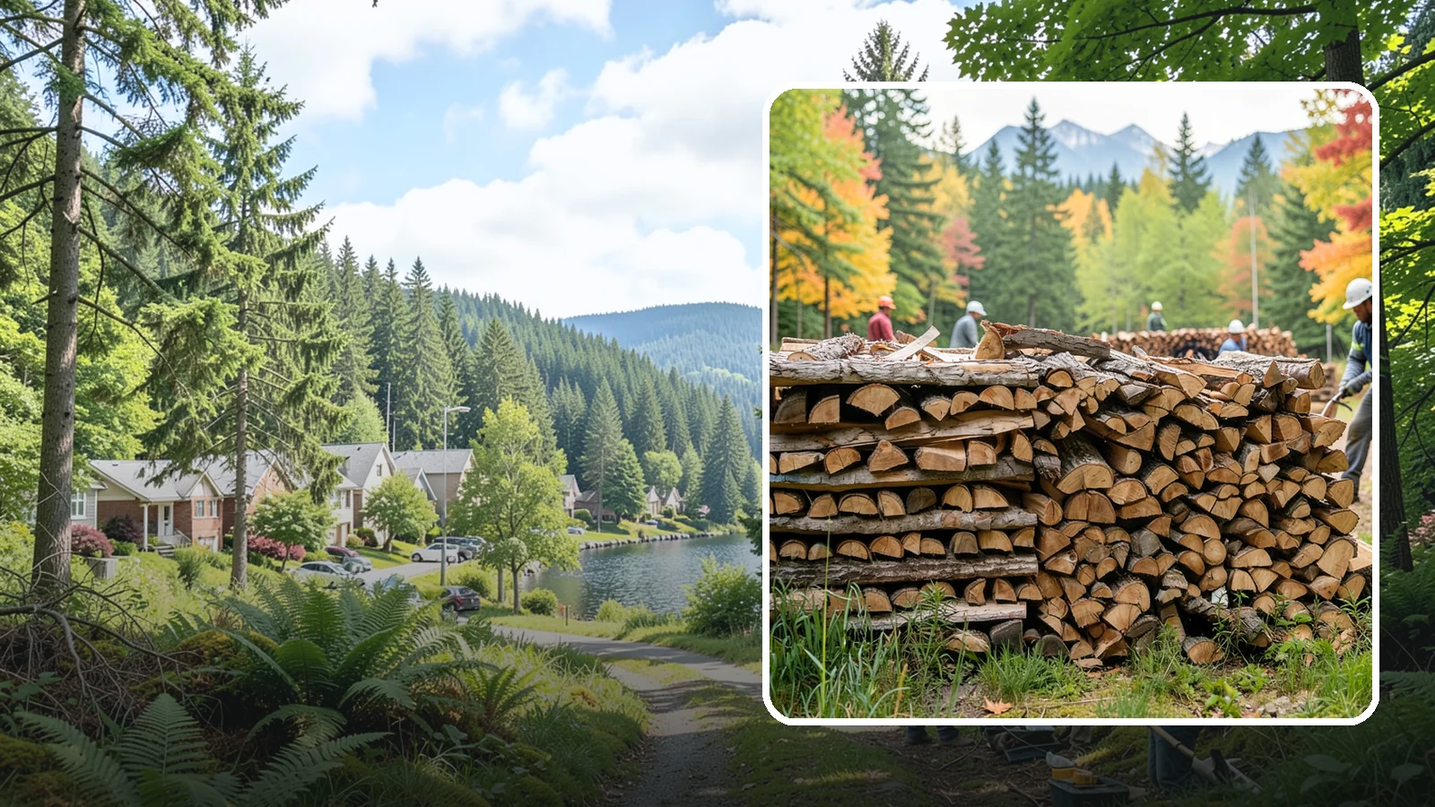Wedding Firewood in Lake Forest Park, King County, WA - We supply clean, seasoned firewood for Pacific Northwest weddings so ceremony and reception fires light beautifully on the big...