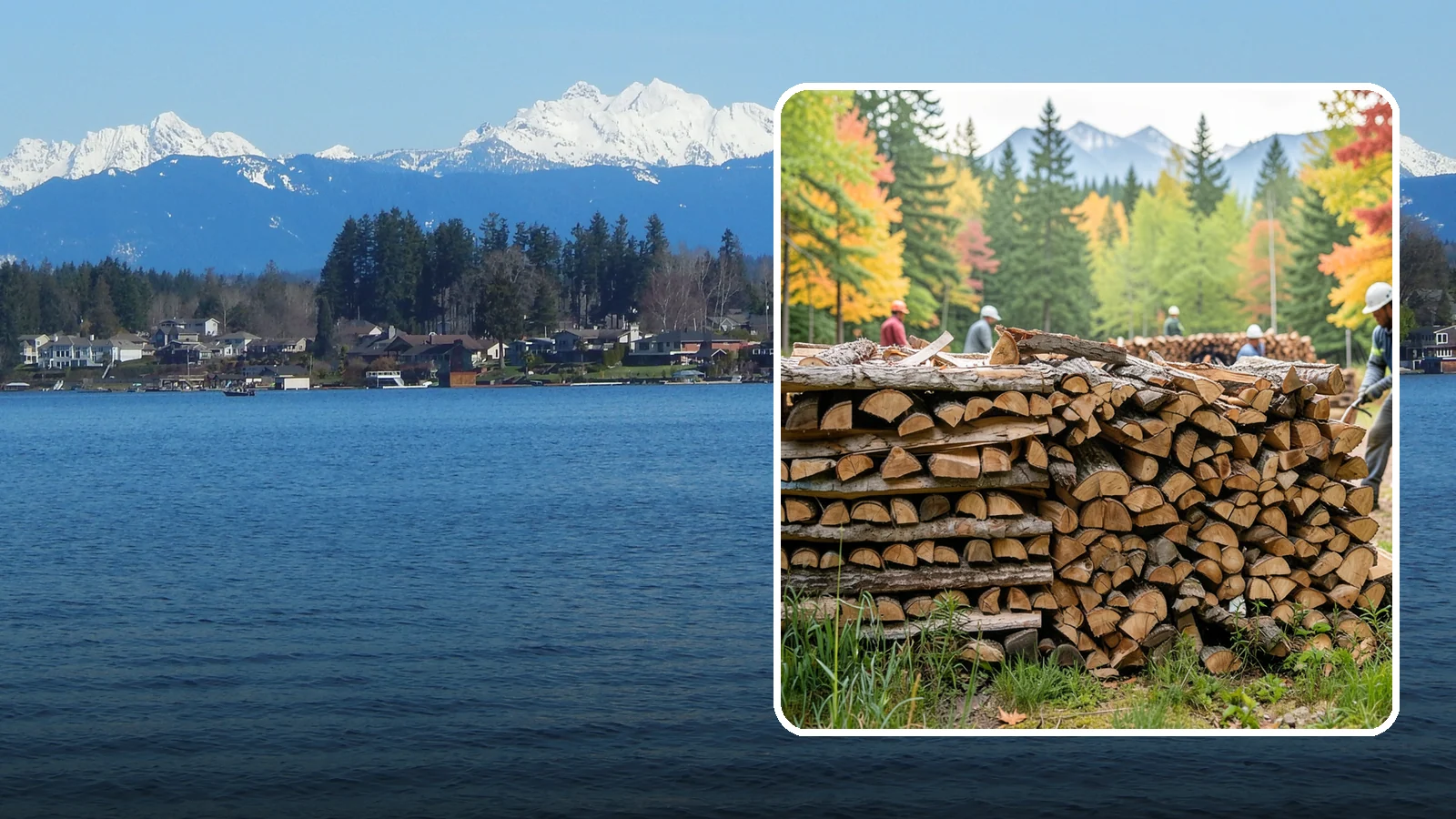 Wedding Firewood in Lake Stevens, Snohomish County, WA - We supply clean, seasoned firewood for Pacific Northwest weddings so ceremony and reception fires light beautifully on the big...