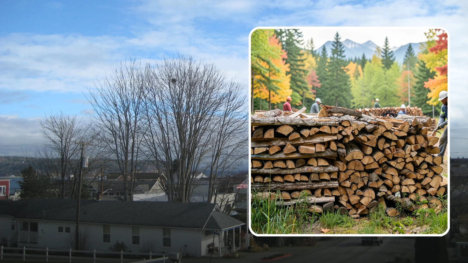 Wedding Firewood in Langley, WA - We supply clean, seasoned firewood for Pacific Northwest weddings so ceremony and reception fires light beautifully on the big...