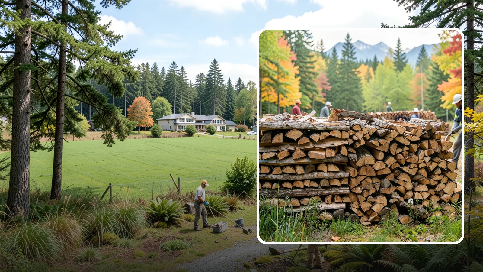 Wedding Firewood in Lyman, Skagit County, WA - We supply clean, seasoned firewood for Pacific Northwest weddings so ceremony and reception fires light beautifully on the big...