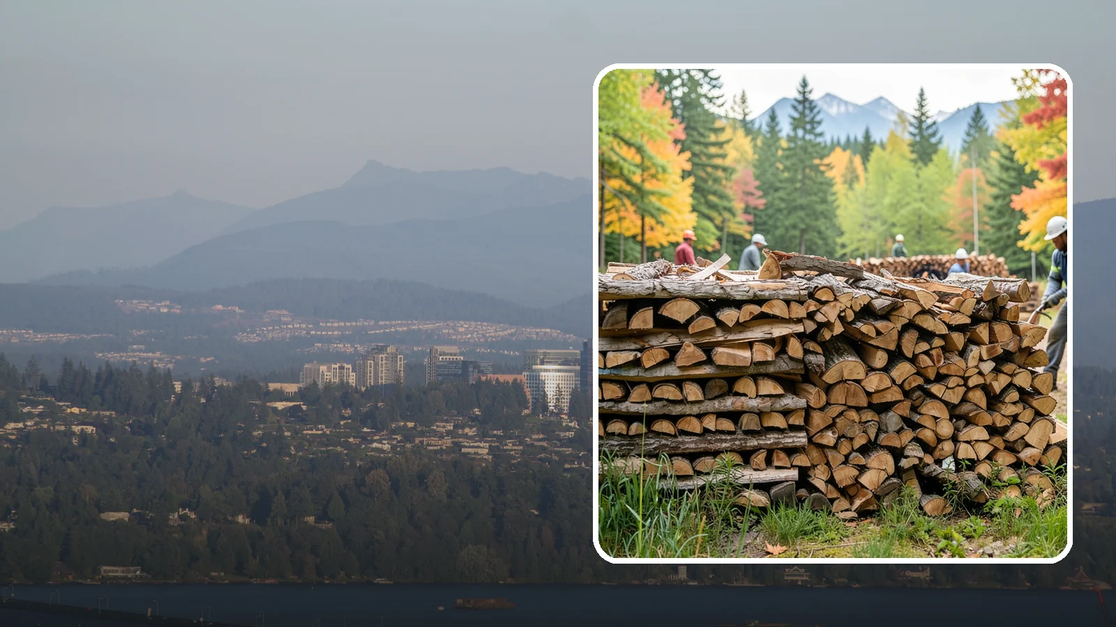 Wedding Firewood in Medina, King County, WA - We supply clean, seasoned firewood for Pacific Northwest weddings so ceremony and reception fires light beautifully on the big...