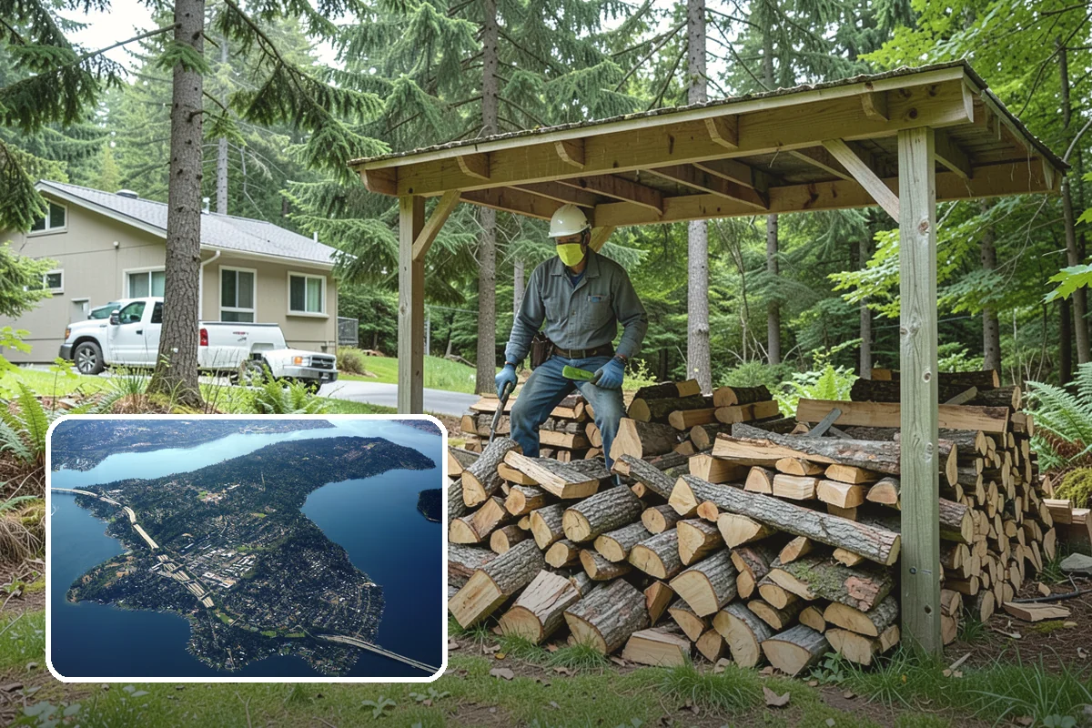 Wedding Firewood in Mercer Island, King County, WA - Fully seasoned wood that lights cleanly on cue