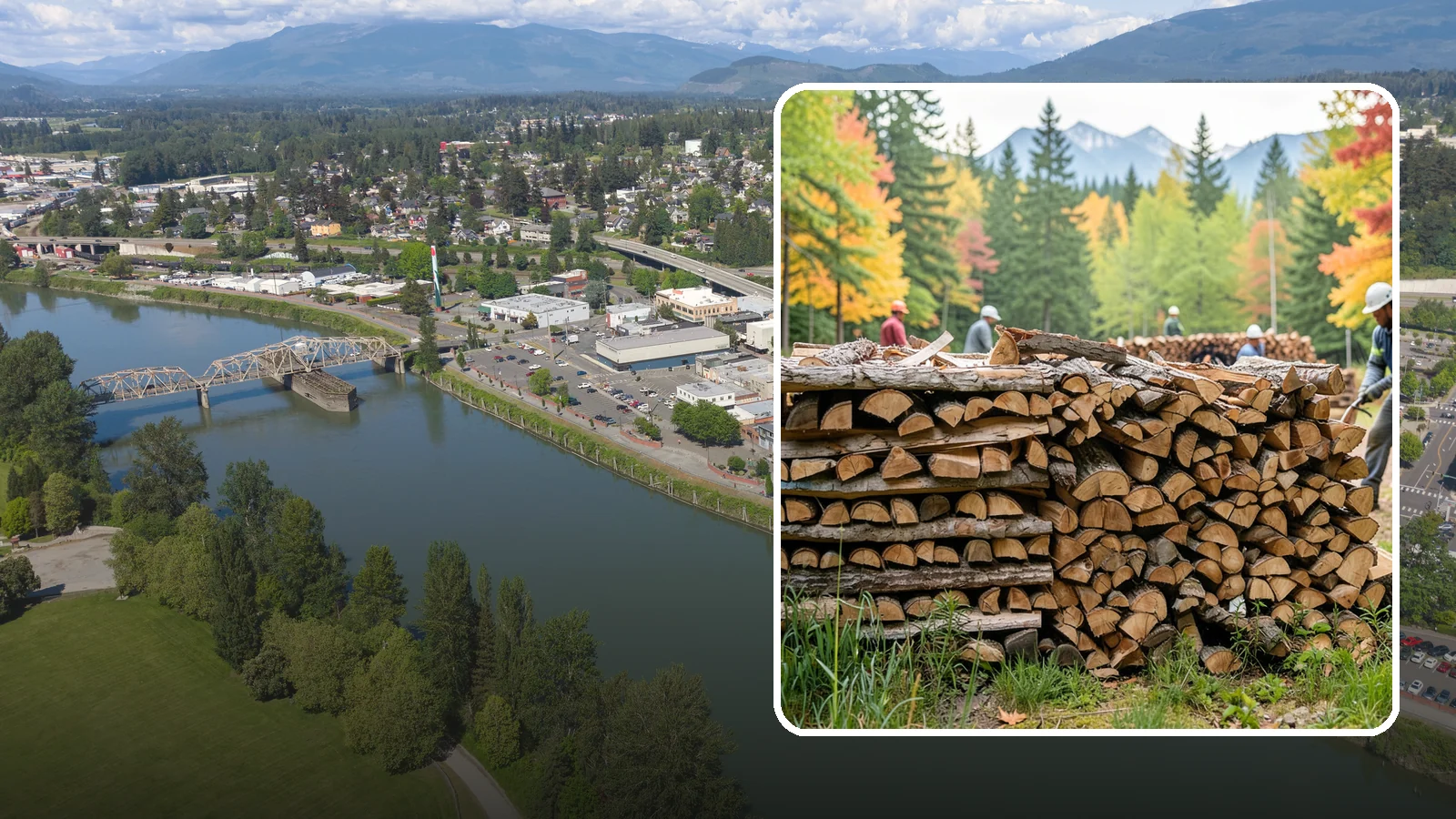 Wedding Firewood in Mount Vernon, Skagit County, WA - We supply clean, seasoned firewood for Pacific Northwest weddings so ceremony and reception fires light beautifully on the big...
