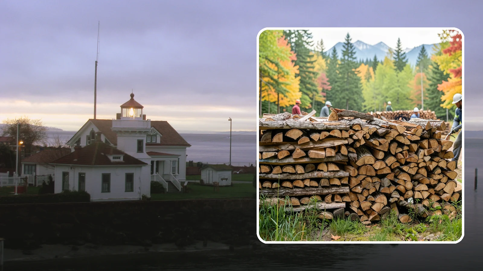 Wedding Firewood in Mukilteo, Snohomish County, WA - We supply clean, seasoned firewood for Pacific Northwest weddings so ceremony and reception fires light beautifully on the big...