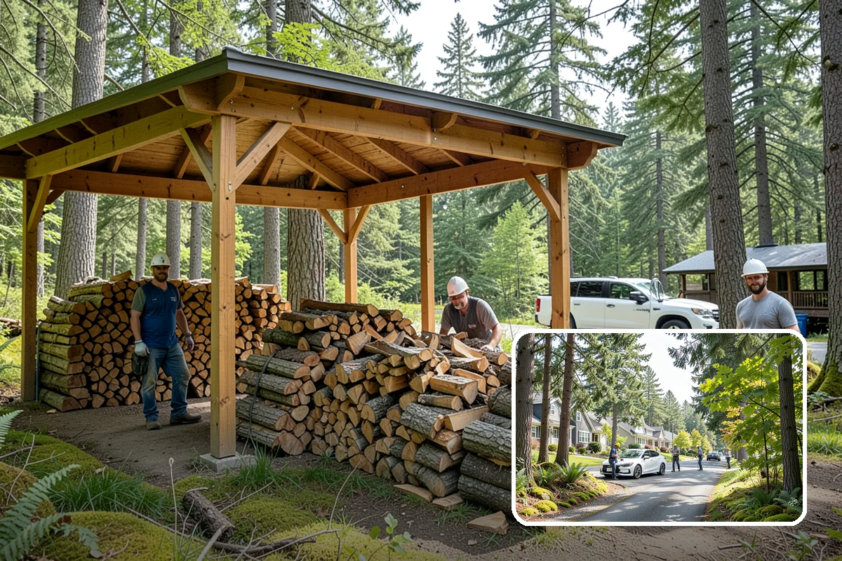 Wedding Firewood in Normandy Park, King County, WA - Fully seasoned wood that lights cleanly on cue