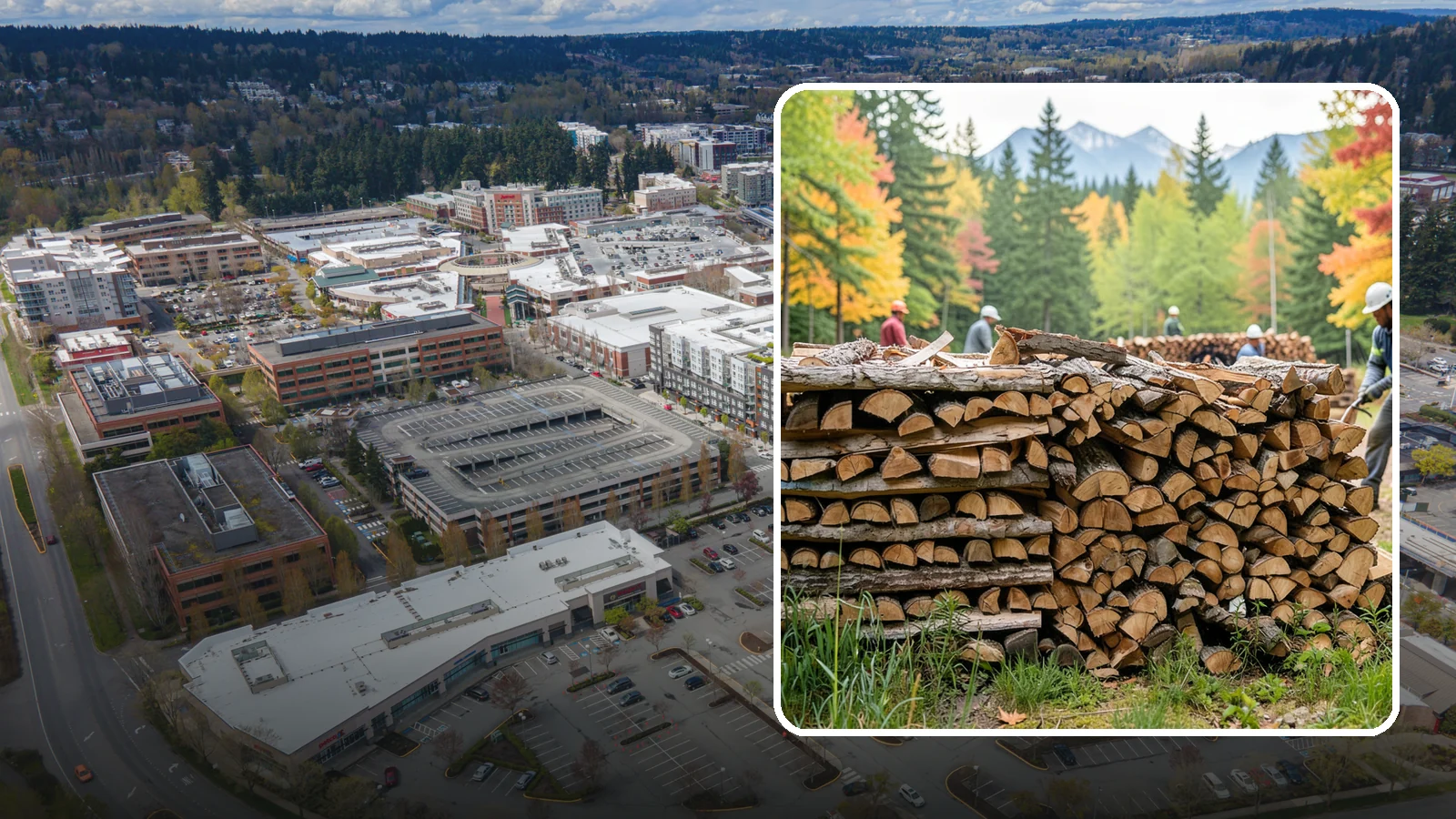 Wedding Firewood in Redmond, King County, WA - We supply clean, seasoned firewood for Pacific Northwest weddings so ceremony and reception fires light beautifully on the big...