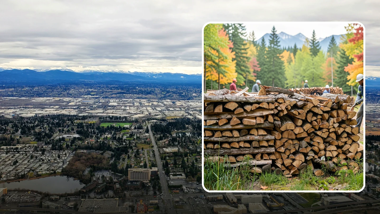 Wedding Firewood in SeaTac, King County, WA - We supply clean, seasoned firewood for Pacific Northwest weddings so ceremony and reception fires light beautifully on the big...