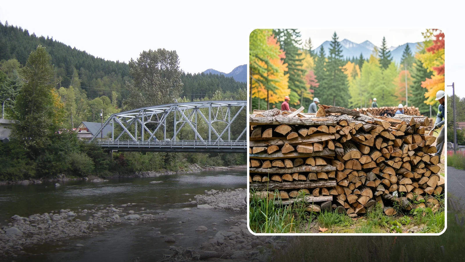 Wedding Firewood in Skykomish, King County, WA - We supply clean, seasoned firewood for Pacific Northwest weddings so ceremony and reception fires light beautifully on the big...